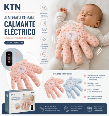 BEBÉ ALMOHADA DE MANO CALMANTE  ELECTRICO C/CONTROL D2501 - 2501 🩶
