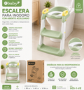 EBaby Escalera para Inodoro Infantil con Asiento Acolchado Bano Ref: 903-1-RS (Rosa) 903-1-VE (Verde)