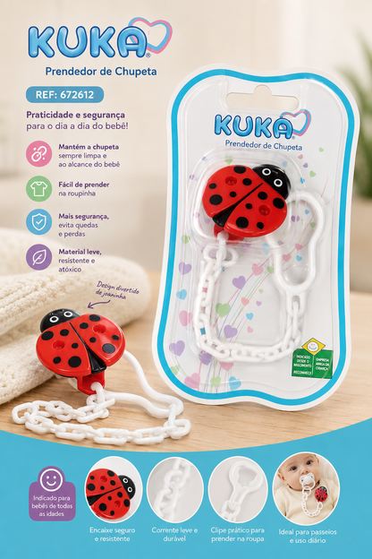 💚 KUKA – Prendedor de Chupete Mariquita 672612