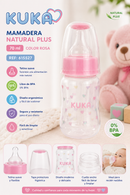 💚 KUKA Mamadera Natural Plus 70 ml – Rosa - 615527