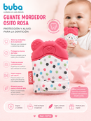 💚 Buba Guante Mordedor Osito – Protección y Alivio para la Dentición Rosa BUB10719 Azul BUB10720
