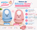 💚 Babero de Silicona con Atrapa Migas Gumy Azul BUB12092 Rosa  BUB12093