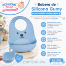 💚 Babero de Silicona con Atrapa Migas Gumy Azul BUB12092 Rosa  BUB12093