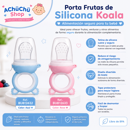 BUBA CHUPETE ALIMENTADOR SILICON AZUL BUB12632 - ROSA BUB12633 🩷🩵