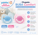 💚 BUBA Chupeta Comfort Tam. 1 – Anatômica para Bebe 0-6m Azul BUB12653 - Rosa BUB12654