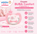 💚 BUBA Chupete Comfort Elefantito Talla 1 (0-6m) Azul BUB12659 /  Rosa BUB12660