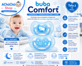 💚 Buba Kit de 2 Chupetes Comfort Talla 2 (6-12m) Azul Osito/Estrella BUB12669 / Rosa Osito/Estrella BUB12670