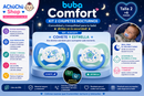 💚 🚀⭐ BUBA Kit de 2 Chupetes Comfort Nocturnos Talla 2 (6-12m) Cohete y Estrella BUB12675 / 🦄🌈 Unicornio y Arcoíris BUB12676