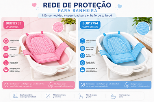 BUBA Red de Protección para Bañera Azul BUB12754 - Rosa BUB12755