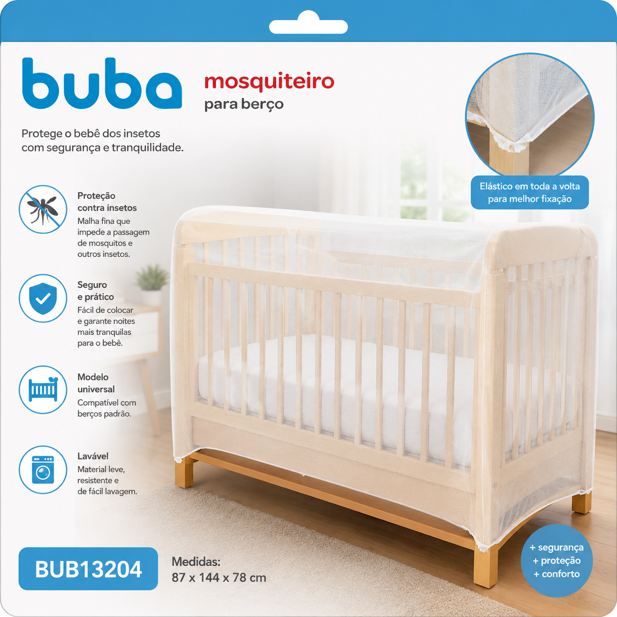 💚 BUBA Mosquitero Universal para Cuna - BUB13204