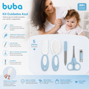 💚 BUBA Kit de Cuidado para Bebé Azul BUB13685 / Rosa BUB13686 / Gris BUB13687