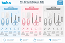 💚 BUBA Kit de Cuidado para Bebé Azul BUB13685 / Rosa BUB13686 / Gris BUB13687