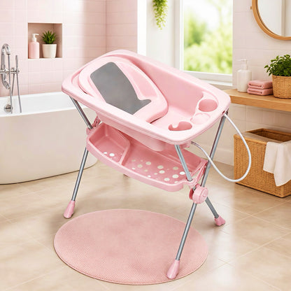 Galzerano Bañera Premium Aqua – Comodidad y Seguridad para tu Bebé 🛁 🤍🩷💙💛