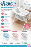 💛 Bañera Premium Aqua Galzerano – Comodidad y Seguridad para tu Bebé 🛁 🤍🩷💙