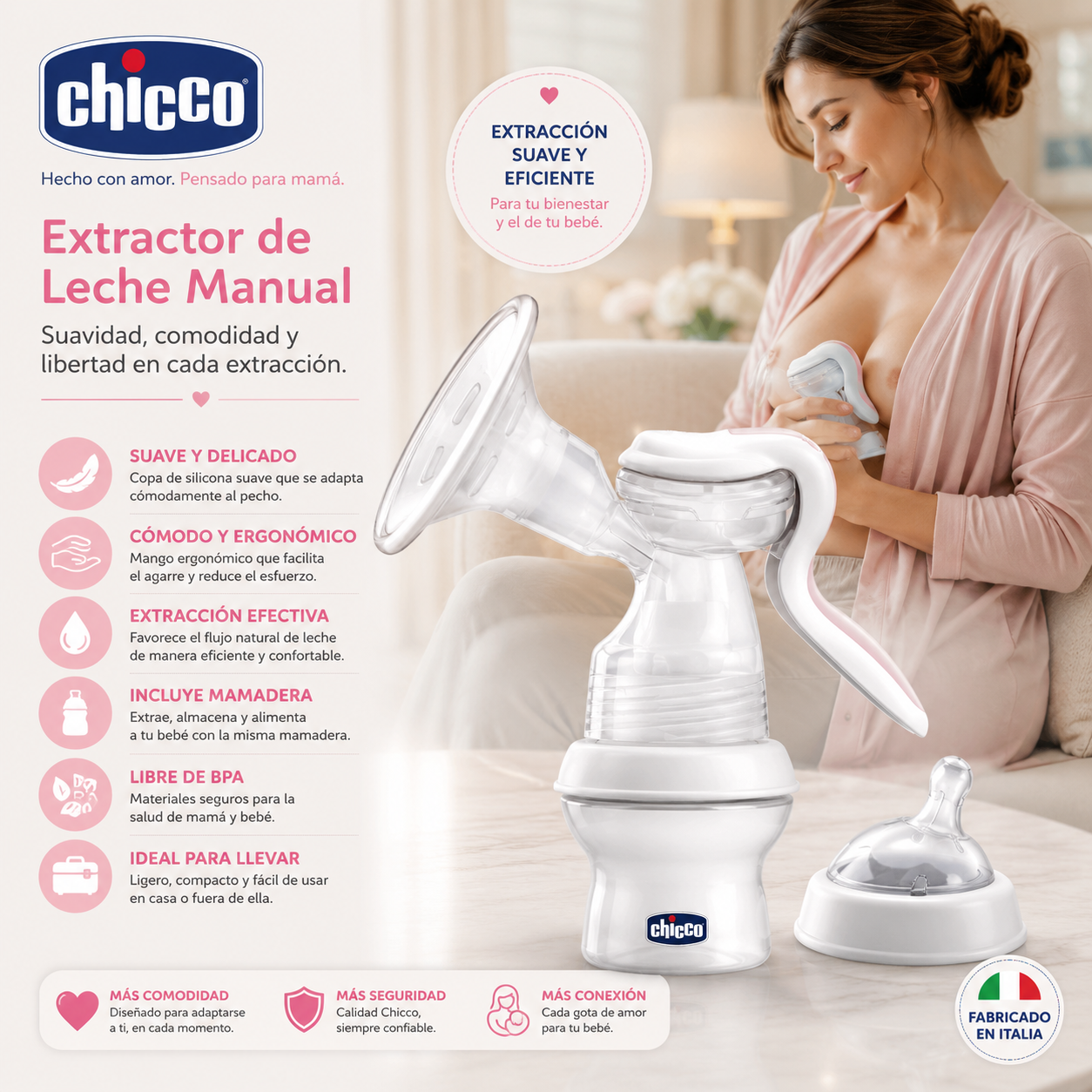 Chicco Extractor de Leche Manual Natural Feeling 5740-00 - 4003471