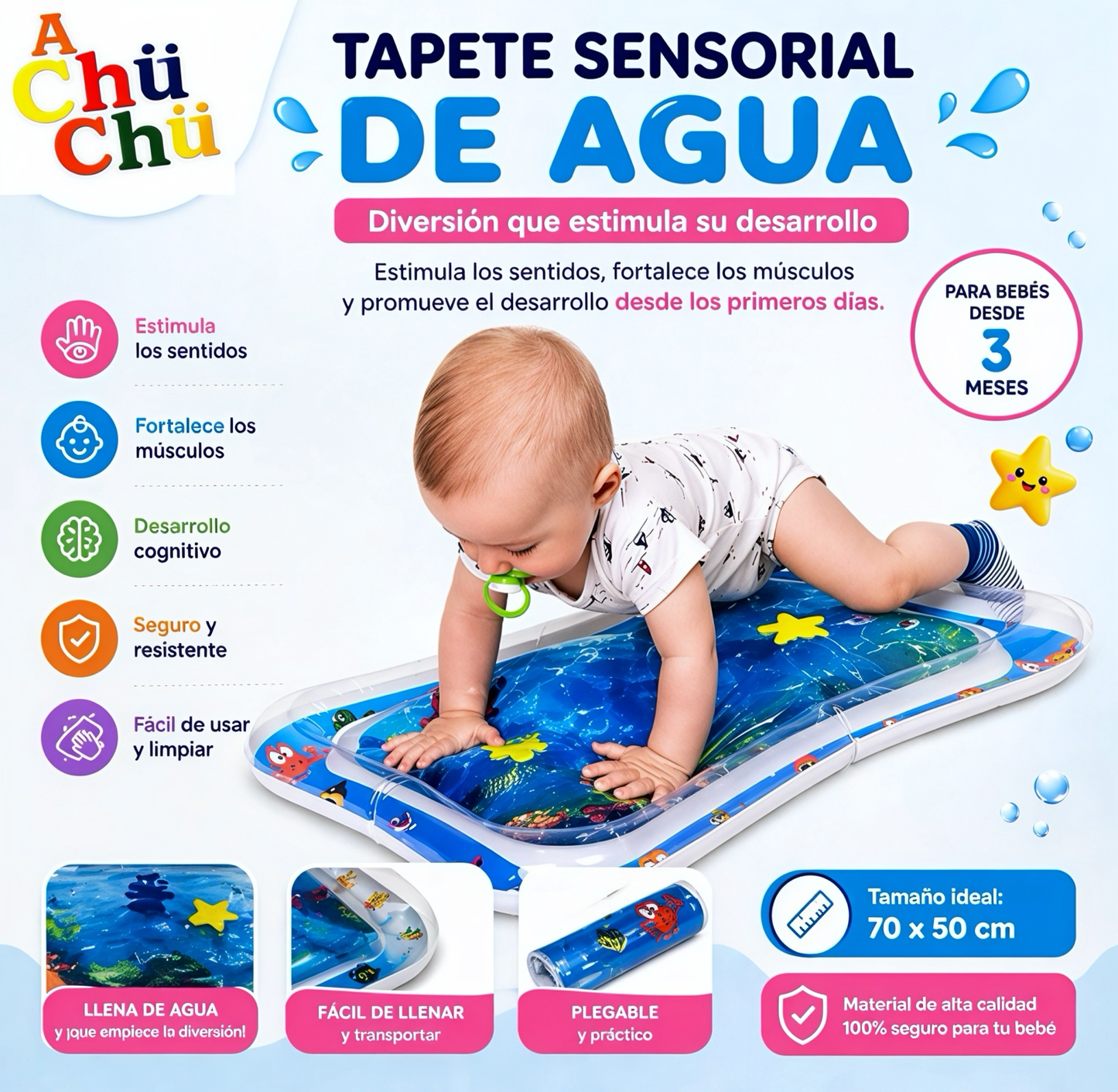 Tapete sensorial de actividad de agua K-8956 - 82210952