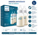 💚 Philips Avent Biberón Anticólico Set x2 330ml AVSCY106/02 - 9012478
