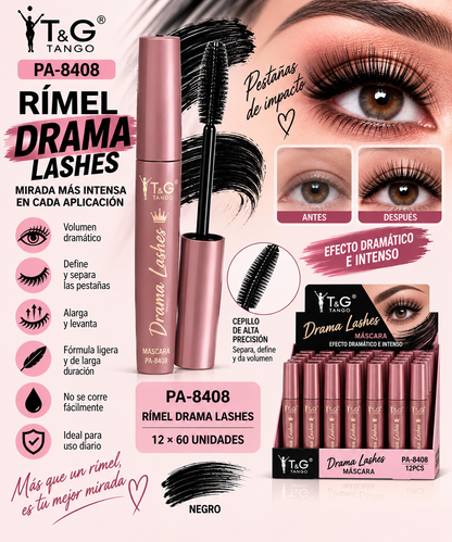 ✨ T&G RÍMEL DRAMA LASHES PA-8408 x12 Box 💛