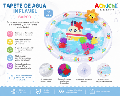 Buba Tapete de Agua Inflable – Barco - BUB13913 💚