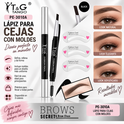 ✨T&G LÁPIZ PARA CEJAS CON MOLDES PE-3010A x24 Box 💛