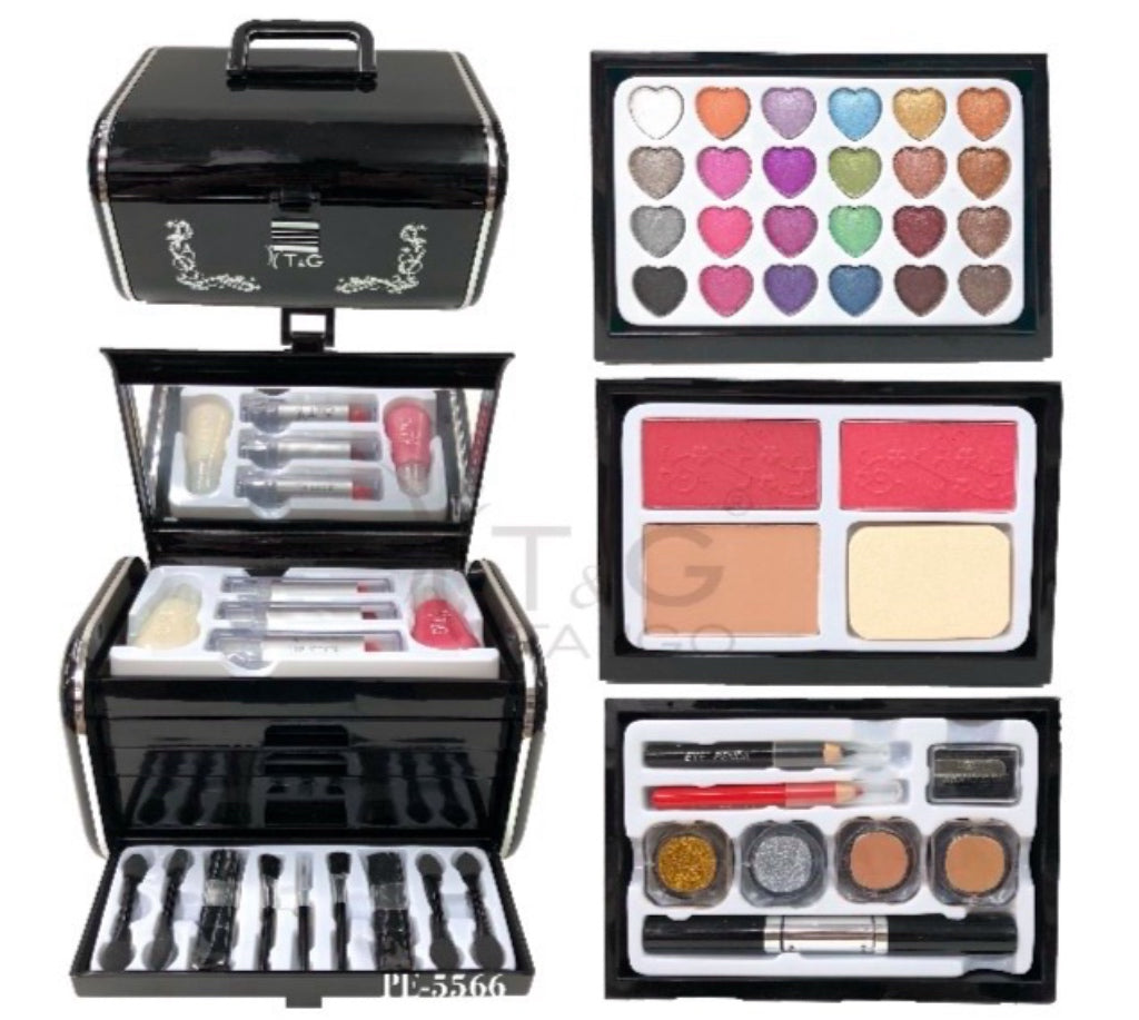 💄 T&G KIT MALETA DE MAQUILLAJE 5 PISOS PE-5566 x12 Box 💛