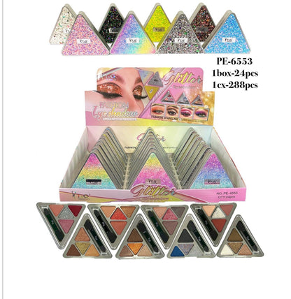 💎 T&G SOMBRA SHINY TRIANGULAR 4 COLORES PE-6553 x24 Box 💛