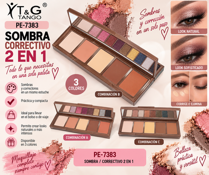 🎨 T&G SOMBRA / CORRECTIVO 2EN1 PE-7383 x24 Box