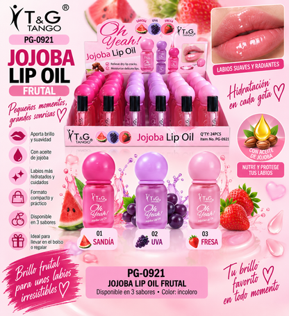 🍓T&G JOJOBA LIP OIL FRUTAL PG-0921 x24 Box 💛