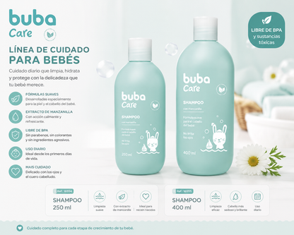 Buba Care para Bebés Shampoo 250ml - Bub16554 - 400ml Bub16555 💚