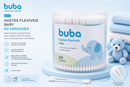 💚 Buba Hastes Cotonetes Flexibles Baby 60 Unidades BUB18780