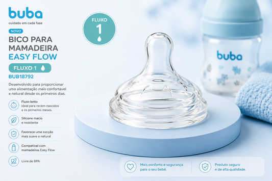 Buba Tetina para Biberón Easy Flow 0m+ Flujo 1 - BUB18792
