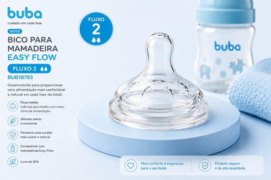 Buba Tetina para Biberon Easy Flow 2m+ Flujo 2 - BUB18793 💚