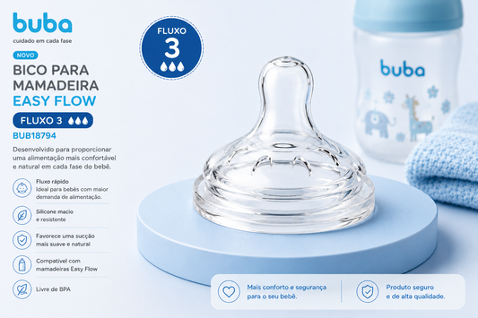 Buba Tetina para Biberon Easy Flow 4m+ Flujo 3 BUB18794