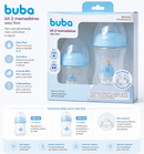 Buba Kit de 2 Biberon Easy Flow 120 ml + 270 ml - Rosa – BUB20981 - Azul BUB20982
