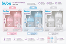 Buba Kit 2 Biberón Easy Flow 120 ml + 270 ml Nube Rosa BUB20983 - Nube Azul BUB20984 - Nube Blanca – BUB20985