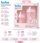 Buba Kit 2 Biberón Easy Flow 120 ml + 270 ml Nube Rosa BUB20983 - Nube Azul BUB20984 - Nube Blanca – BUB20985