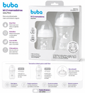 Buba Kit 2 Biberón Easy Flow 120 ml + 270 ml Nube Rosa BUB20983 - Nube Azul BUB20984 - Nube Blanca – BUB20985