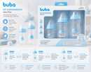 Buba Kit 3 Biberón Easy Flow 120 ml + 270 ml + 330 ml                      Nube Rosa – BUB20988          Nube Azul – BUB20989             Nube Blanca – BUB20990