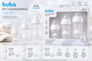Buba Kit 3 Biberón Easy Flow 120 ml + 270 ml + 330 ml                      Nube Rosa – BUB20988          Nube Azul – BUB20989             Nube Blanca – BUB20990