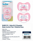 💚 Buba Kit de Chupetas Buba Comfort Elefante Rosa – Tam. 1
BUB21115