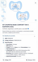 💚 Buba Kit de Chupetas Buba Comfort Tam. 2 Elefante Azul
👶 A partir de 6 meses BUB21121
