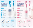 Buba Kit de Escovas para Mamadeira e Bico Azul BUB5412 - Rosa BUB5413