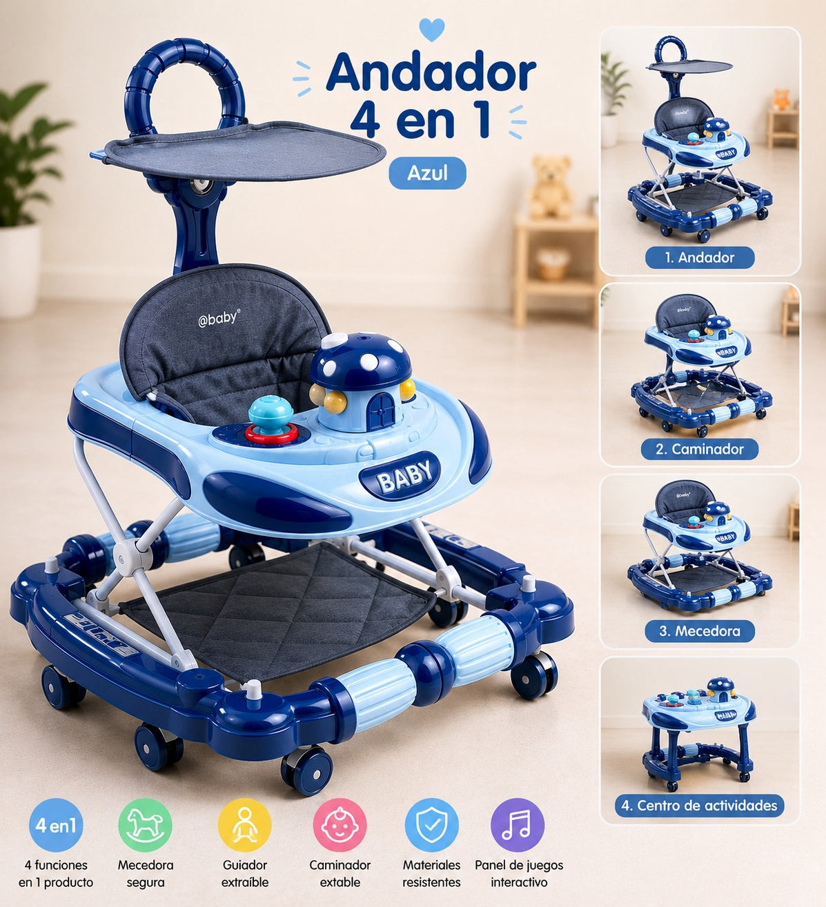 Andador 4en1 Multifuncional - 432