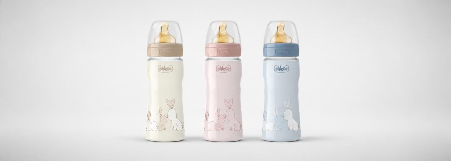 Chicco Biberón Original Touch de Vidrio con Tetina de Látex 240 ml 2M+
Ref.: 27720-10 / 27720-20 / 27720-30