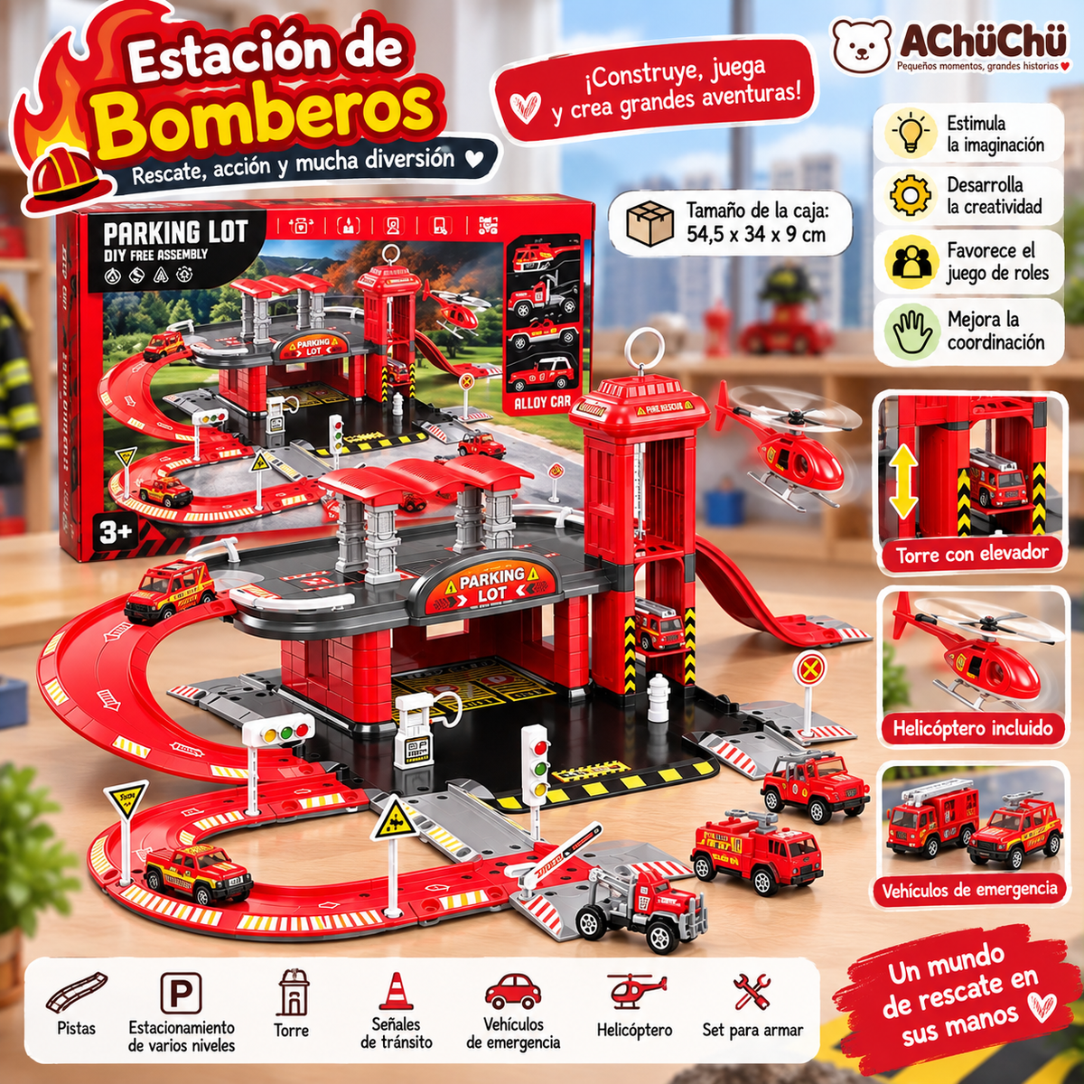 Estación de Bomberos y Parking Infantil - 🚒 MZ480667                      Estación de Construcción y Parking Infantil | 37 piezas          🚧MZ480669 💛