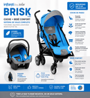 💙Infanti by Joie Carrito+Bebé Confort Brisk Celeste y Gris – T1102 ✨