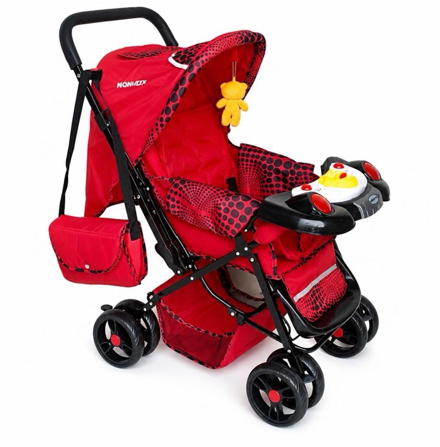 ❤️ Mom-Ezy Carrito Cuna+ Mango Reversible+Bandeja Musical+Mosquitero+Bolsón✨