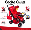 ❤️ Mom-Ezy Carrito Cuna+ Mango Reversible+Bandeja Musical+Mosquitero+Bolsón✨