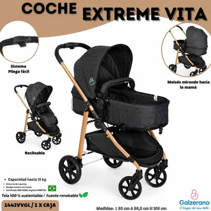 🖤GALZERANO COCHE CUNA EXTREME VITA - 1442VVGL ✨