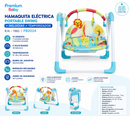 🩵 Premium Baby Hamaquita eléctrica Portable Swing + melodías + temporizador R.N.-11 kg Celeste PB2024